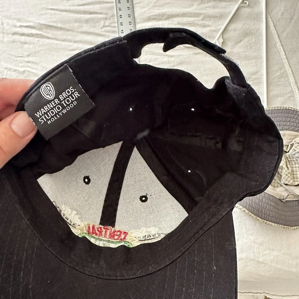 Central Perk Slideback Hat Black Stained Adjustable Embroidered 6 Panel‎ FRIENDS